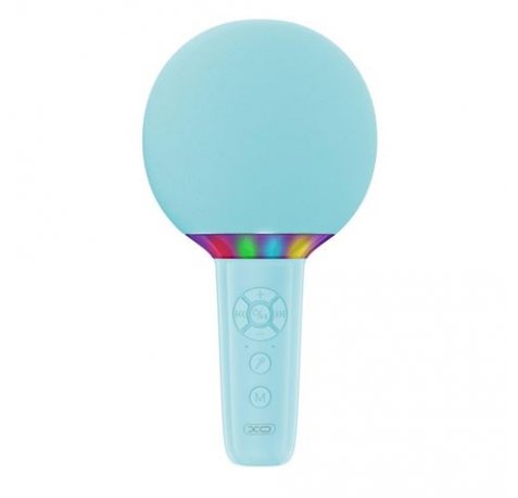 XO BE50 Microfono Inalambrico - Karaoke - 5W - Bluetooth 5.3 - Iluminacion LED - Autonomia Máxima 3h - Color Azul