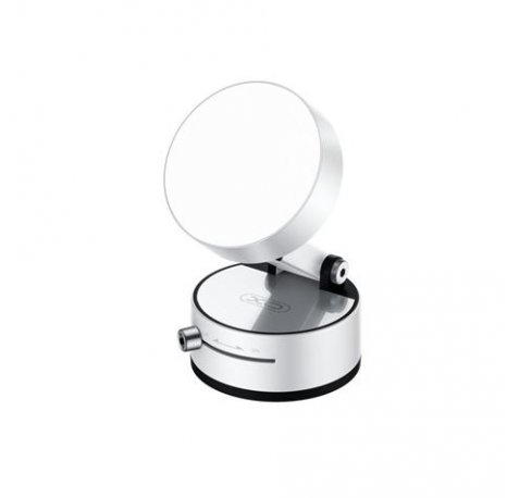 XO C170 Soporte Magnetico de Coche para Smartphones - Fijacion por Vacio - Rotacion 360Âº - Boton de Liberacion  - Aro Metalico Incluido - Color Blanco