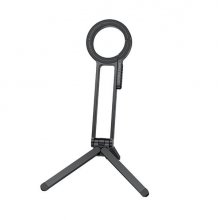 XO C180 Soporte Tripode Magnetico para Smartphone - Giro 360Âº - Aluminio - Anillo Magnetizante - Kit de Limpieza - Uso en Mano y Sobremesa - Ligero y Resistente - 58x12x163mm - Color Negro
