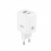 XO CE36 Cargador de Pared - USB-C 45W - USB-A 18W - Power Delivery - Quick Charge - Policarbonato - Resistente al Calor - 40W Simultaneos - Color Blanco