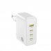 XO CE39 Cargador de Pared - 4 Puertos - 1x USB-C1 67W - 2x USB-C 30W - 1x USB-A 22.5W - Power Delivery - Color Blanco