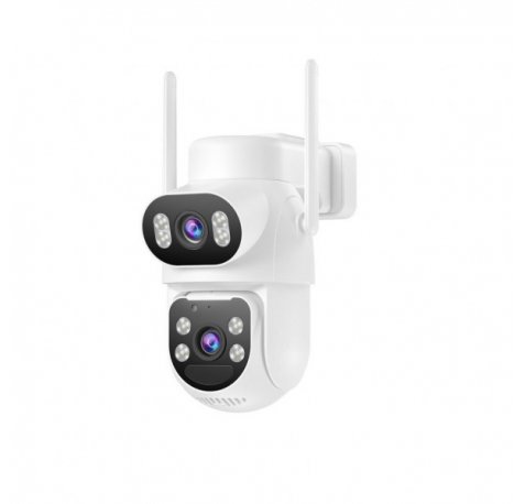 XO CR19 Camara de Vigilancia Motorizada 4G - Resolucion 4MP - Panel Solar 7.5W - Bateria 7800mAh - Deteccion de Movimiento - Vision Nocturna 15m - Tarjeta microSD hasta 128GB - Color Blanco