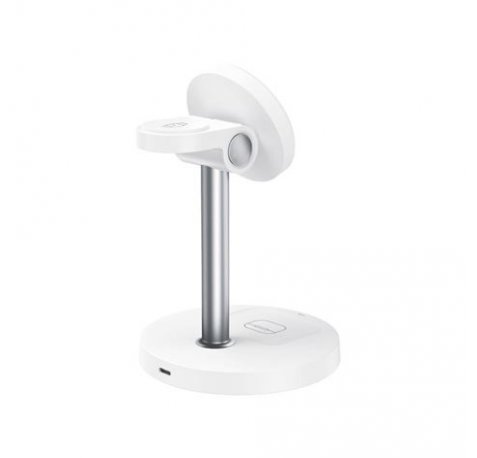 XO CX038 Cargador Inalambrico Magnetico Rapido - 15W - Sujecion Magnetica - Color Blanco