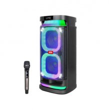 XO F58 Altavoz Karaoke - Bluetooth - 40W - Iluminacion RGB - Microfono Inalambrico Incluido - Entrada para Instrumentos y Microfonos Adicionales - Color Negro