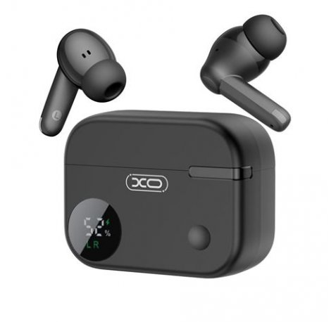 XO G34 Auriculares Bluetooth 5.4 - TWS - Cancelacion de Ruido ENC+ANC - Caja con Display LCD - Color Negro