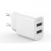 XO L109 Cargador de Pared 10W - Carga Rapida - 2xUSB-A - Color Blanco
