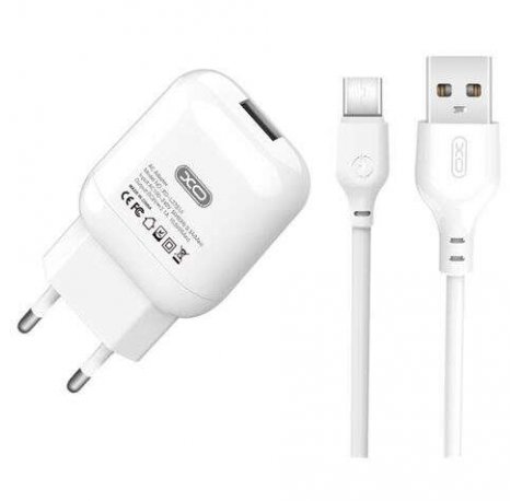 XO L37 Pack Cargador de Corriente USB + Cable USB-A a USB-C