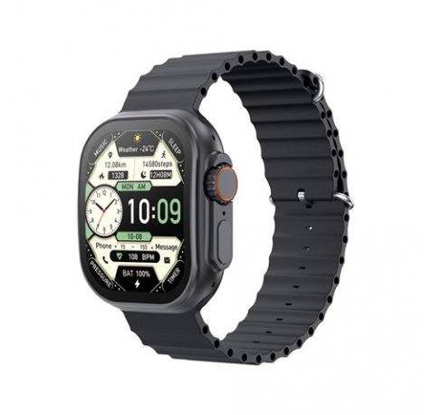 XO M11 Ultra Reloj Smartwatch Pantalla Cuadrada 2,01" Curva - Llamadas BT - NFC - Multideporte - Tensiometro, Pulsometro y Control de Oxigeno - Cargador Magnetico - Color Negro