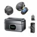 XO MC12 Microfono Inalambrico de Solapa - Estuche de Carga - Autonomia hasta 8h - Reduccion de Ruido IA - Alcance 15m - USB-C - Pantalla LED - Clip Magnetico - Color Gris