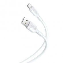 XO Cable de Carga y Transmision de Datos Tipo C - Longitud 1m - Silicona Suave y Duradera - Alta Velocidad 5V, 2.1A - Conector Tipo C (Negro)