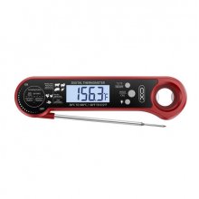 XO SF04 Termometro Digital para Alimentos - Rango de -50 a 300ÂºC - Precision 0.1ÂºC - Sonda de Induccion - Luz de Fondo - Pila CR2032 - Color Negro y Rojo