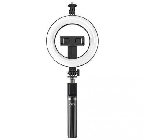 XO Tripode + Palo Selfie Bluetooth + Luz SS12 - Color Negro