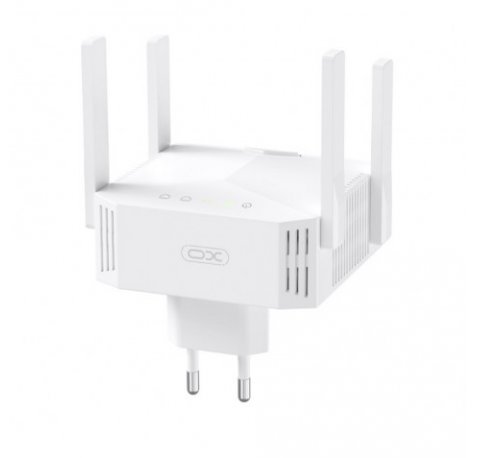 XO TX01 Repetidor WiFi - Doble Banda 2.4 y 5GHz - 300Mbps en 2.4GHz - 867Mbps en 5GHz - Antena Externa Omnidireccional - Enchufable - Color Blanco