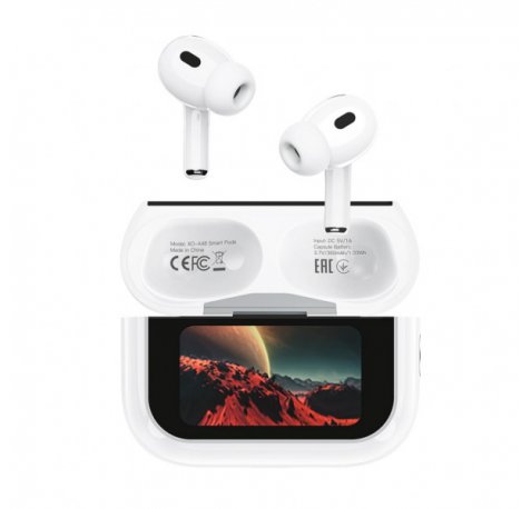 XO X48 Auriculares TWS - Cancelacion de Ruido ANC - Bluetooth 5.4 - Autonomia hasta 24h de Musica - Modo Transparencia - Pantalla Inteligente - Ecualizador - IPX4 - Color Blanco
