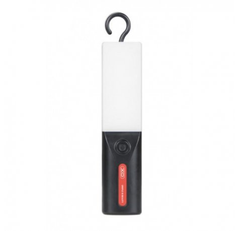 XO YH18 Linterna LED - Carga Solar - 5 Modos de Iluminacion - 3 Intensidades - Iman y Gancho - Color Negro