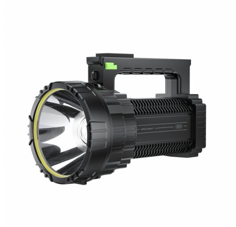 XO YH21 Linterna LED Multifuncion - Flujo Luminoso 550lm - Potencia 8W - Bateria 2400mAh - Duracion hasta 13h - Modo Flash - Correa de Hombro - ABS - Color Negro