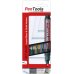 Pentel PenTools Pack de 4 Rotuladores de Tiza Liquida Wet Erase - Punta Biselada Reversible 2-4mm - Resistente a la Intemperie sobre Vidrio - Colores Blanco, Azul, Amarillo y Rojo