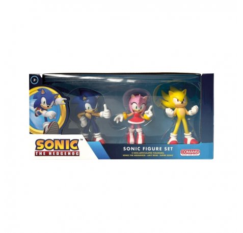 Comansi Set Super Sonic 3 FigurasÂ - Super Sonic, Sonic y Amy Rose - Coleccionable - Regalo Gamer