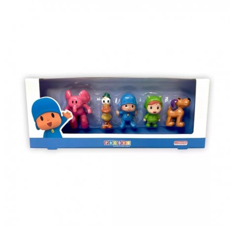 Comansi Set Pocoyo ColecciÃ³n OriginalÂ - 5 Figuras - Personajes TelevisiÃ³n - Pocoyo, Nina, Elly, Pato y Lola - Juguete Educativo