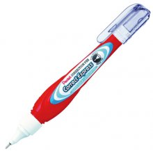 Pentel Correct Express Boligrafo Corrector 7ml - Secado Super Rapido - Punta Metalica - Cuerpo Color Rojo (12 uds)